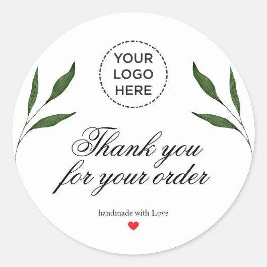 Professionele Handgemaakte met liefde Bedankt  Ronde Sticker (Voorkant)