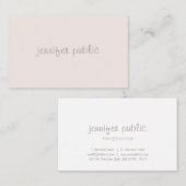 Professionele handgeschreven eenvoudige Sjabloon - Visitekaartje (Voorkant / Achterkant)