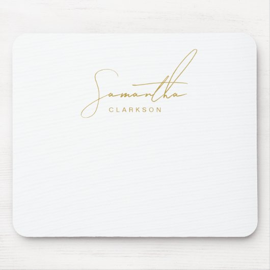 Professionele Handgeschreven Gouden Script Typogra Muismat (Voorkant)