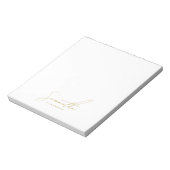 Professionele handgeschreven gouden script typogra notitieblok (Linkerzijde)