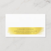 Professionele, handgeschreven, moderne Gold Luxe Visitekaartje (Achterkant)