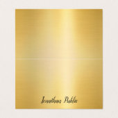 Professionele Handgeschreven Naam Gouden Moderne E Visitekaartje (Buitenkant ongevouwen)