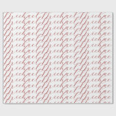 Professionele handgeschreven naam minimalistische  cadeaupapier (Vlak)