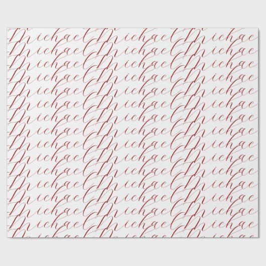 Professionele handgeschreven naam minimalistische  cadeaupapier (Vlak)