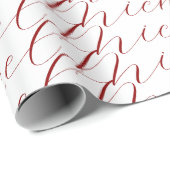 Professionele handgeschreven naam minimalistische  cadeaupapier (Rol Hoek)