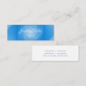 Professionele Handgeschreven Script Naam Blauwe Sj Mini Visitekaartje (Voorkant / Achterkant)