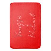 Professionele handschriftnaam aangepaste bruiloft badmat (Voorkant Verticaal)