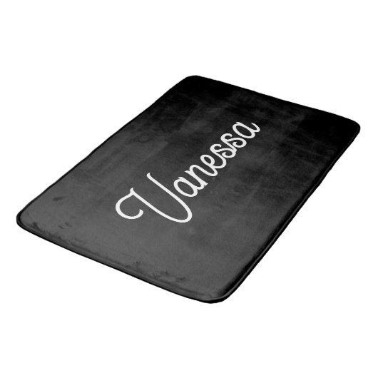 Professionele handschriftnaam custom black badmat (Gekanteld)