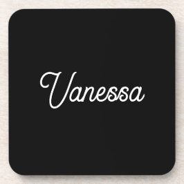 Professionele handschriftnaam custom black bier onderzetter