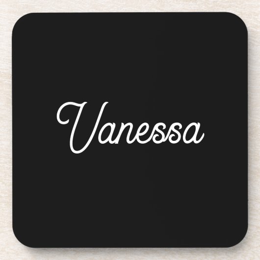 Professionele handschriftnaam custom black bier onderzetter (Voorkant)
