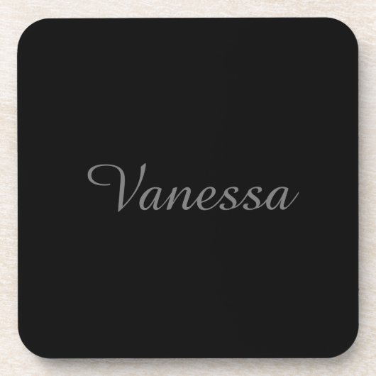 Professionele handschriftnaam custom black bier onderzetter (Voorkant)