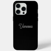 Professionele handschriftnaam custom black Case-Mate iPhone case (Achterkant)