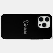 Professionele handschriftnaam custom black Case-Mate iPhone case (Achterkant (horizontaal))