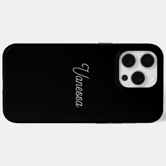 Professionele handschriftnaam custom black Case-Mate iPhone case (Achterkant (horizontaal))