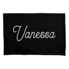 Professionele handschriftnaam custom black kussensloop