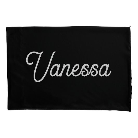 Professionele handschriftnaam custom black kussensloop (Voorkant)