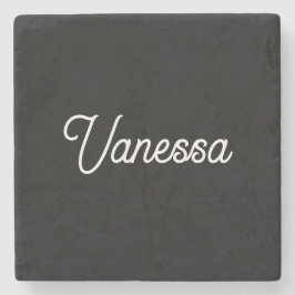 Professionele handschriftnaam custom black stenen onderzetter