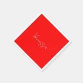 Professionele handschriftnaam douane servet (Hoek)