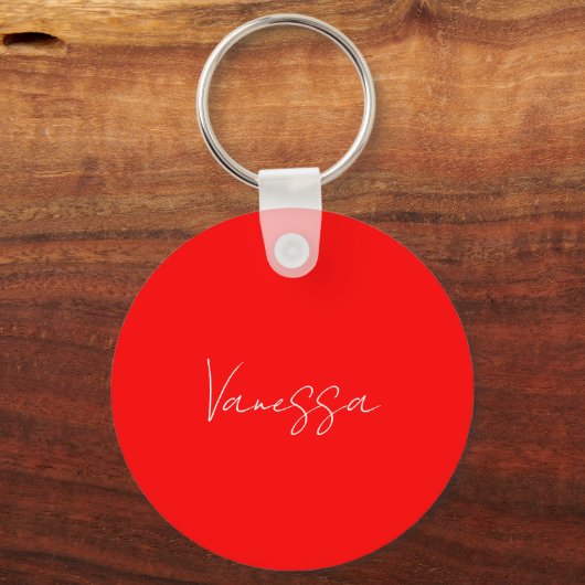 Professionele handschriftnaam douane sleutelhanger (Voorkant)