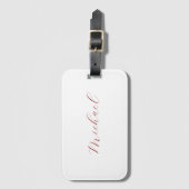 Professionele handschriftnaam minimalistisch moder bagagelabel (Voorkant (verticaal))