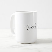 Professionele handschriftnaam minimalistisch moder koffiemok (Voorkant links)