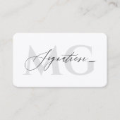 Professionele Handtekening Minimal Modern Wit Visitekaartje (Voorkant)