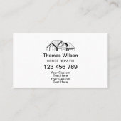 Professionele handwerktuigmachine voor de bouw visitekaartje (Achterkant)