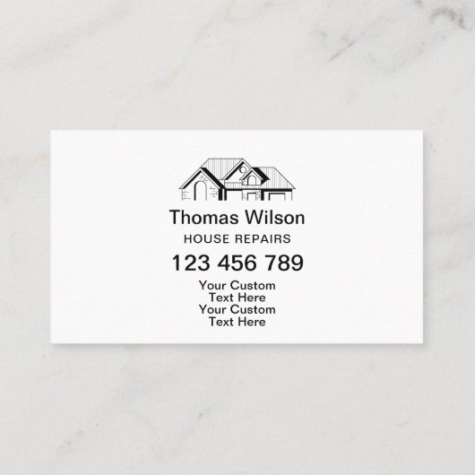 Professionele handwerktuigmachine voor de bouw visitekaartje (Achterkant)