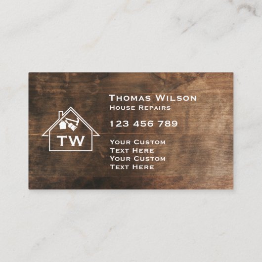 Professionele handwerktuigmachine voor de bouw visitekaartje (Achterkant)