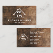 Professionele handwerktuigmachine voor de bouw visitekaartje (Voorkant / Achterkant)