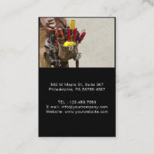 Professionele handwerktuigmachine voor de bouw visitekaartje (Achterkant)