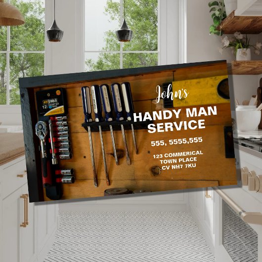 Professionele Handyman Business Card Template Visitekaartje