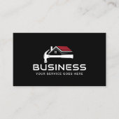 Professionele Handyman House Repair Service Zwart Visitekaartje (Voorkant)