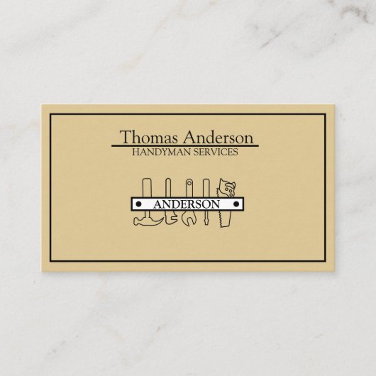 Professionele Handyman Huis Reparatie Business Cus Visitekaartje (Voorkant)