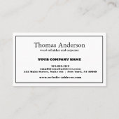 Professionele Handyman Huis Reparatie Business Cus Visitekaartje (Achterkant)