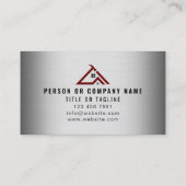 Professionele Handyman Logo Metallic Constructie Visitekaartje (Achterkant)