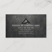 Professionele Handyman Logo Monochrome Aannemer Visitekaartje (Achterkant)
