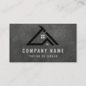 Professionele Handyman Logo Monochrome Aannemer Visitekaartje (Voorkant)