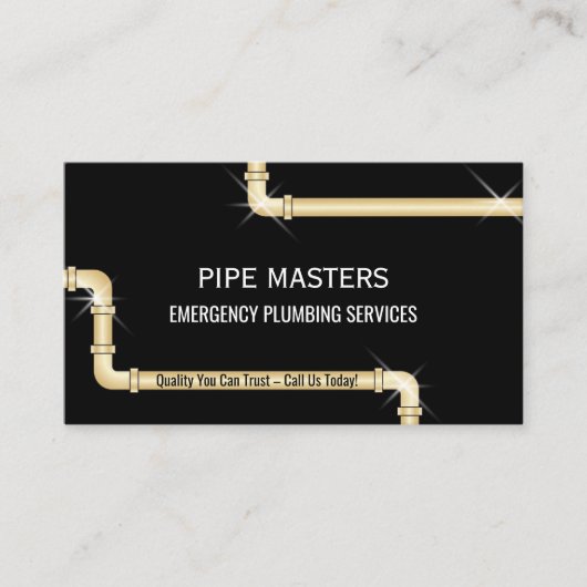 Professionele Handyman Loodgieter Pijpen Loodgiete Visitekaartje (Voorkant)