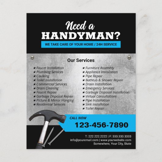 Professionele Handyman Loodgieterij & Reparatie Se Flyer (Voorkant)