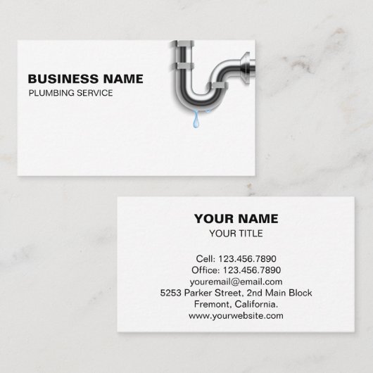 Professionele Handyman loodgieterswerk waterpijp l Visitekaartje (Voorkant / Achterkant)