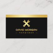 Professionele Handyman Zwart en Goud Visitekaartje (Voorkant)