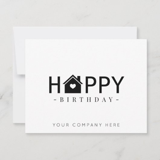 Professionele Happy Birthday Real Estate Kaart (Voorkant)