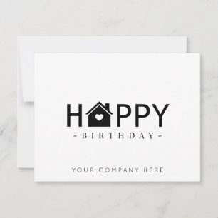 Professionele Happy Birthday Real Estate Kaart