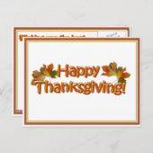 Professionele Happy Thanksgiving Feestdagenkaart (Voorkant / Achterkant)