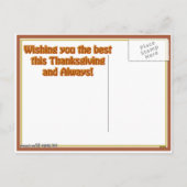 Professionele Happy Thanksgiving Feestdagenkaart (Achterkant)