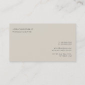 Professionele Harmonische Klassieke Kleuren Elegan Visitekaartje (Achterkant)