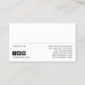 Professionele headshot visitekaartje (Achterkant)