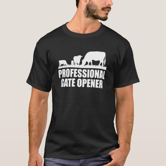 Professionele hekopening koeienkleding t-shirt (Voorkant)