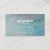 Professionele hemelwind blauwe kunst visitekaartje (Achterkant)
